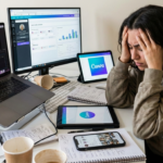 frustrated user juggling multiple content creation tools,