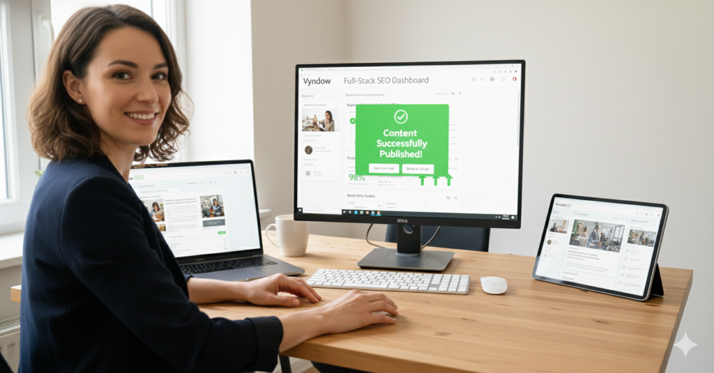 Blogger using Vyndow SEO