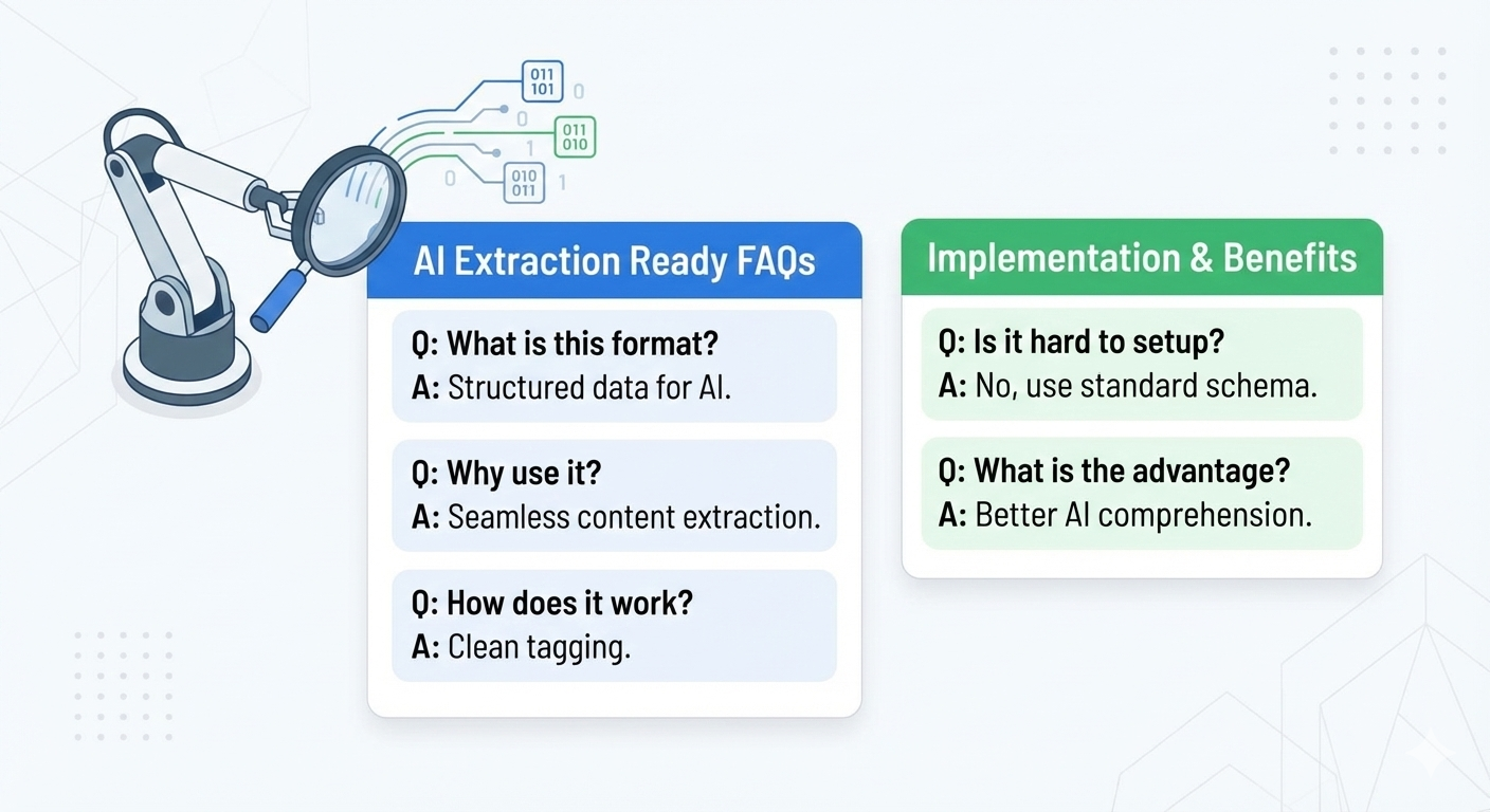 Structured FAQ section, showing content extracted by AI.