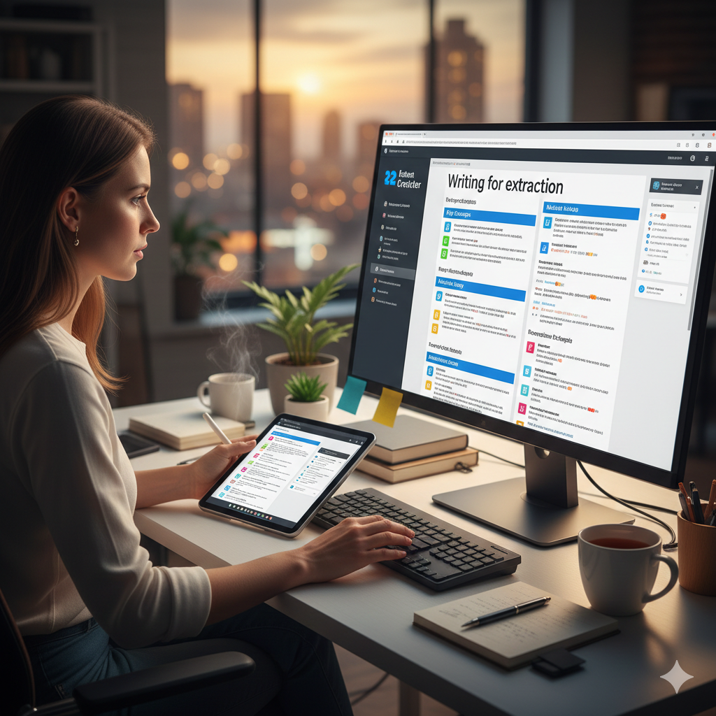 AI engine processing and categorizing digital content based on entity clarity