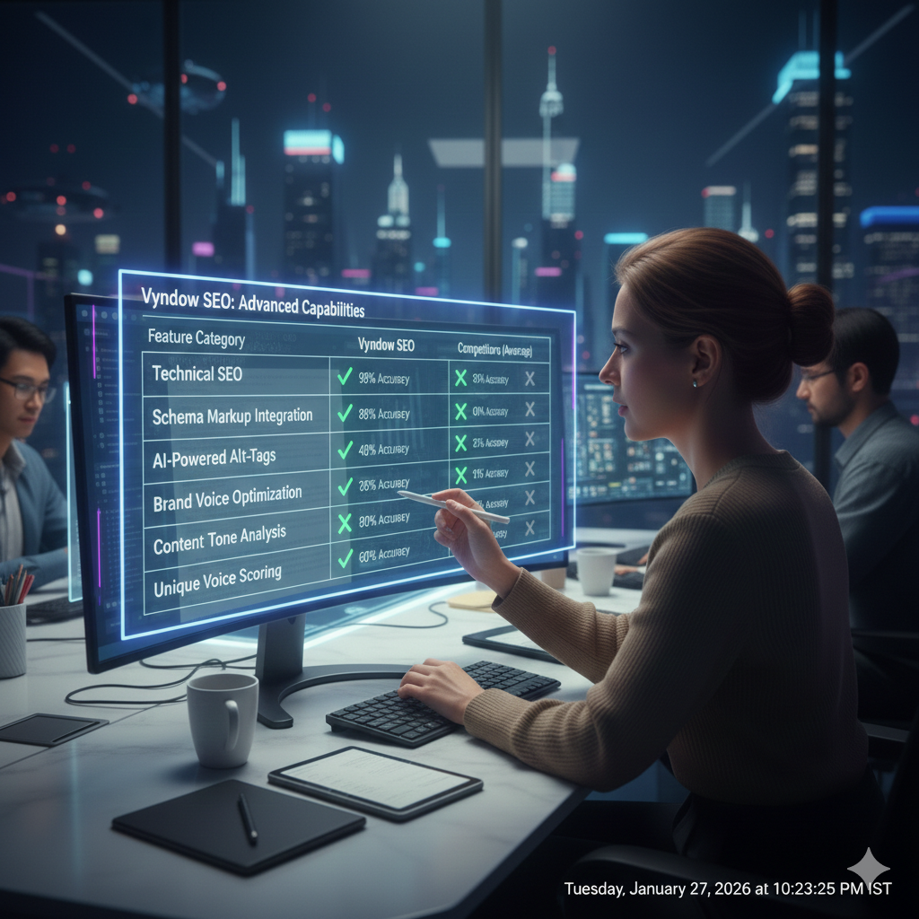 Vyndow SEO unique brand features