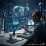 analyzing AI-driven content evaluation metrics on a computer screen